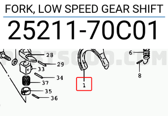 Suzuki 2521170C01 FORK, LOW SPEED GEAR SHIFT