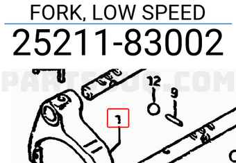 Suzuki 2521183002 FORK, LOW SPEED