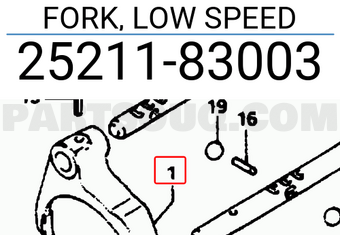 Suzuki 2521183003 FORK, LOW SPEED
