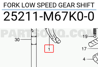 Suzuki 25211M67K00 FORK LOW SPEED GEAR SHIFT