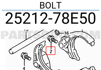 Suzuki 2521278E50 BOLT