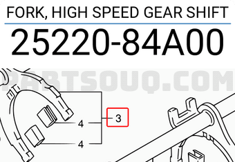Suzuki 2522084A00 FORK, HIGH SPEED GEAR SHIFT