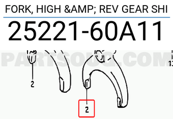 Suzuki 2522160A11 FORK, HIGH & REV GEAR SHI
