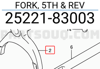Suzuki 2522183003 FORK, 5TH & REV