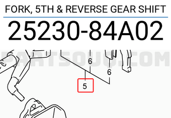 Suzuki 2523084A02 FORK, 5TH & REVERSE GEAR SHIFT