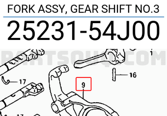 Suzuki 2523154J00 FORK ASSY, GEAR SHIFT NO.3