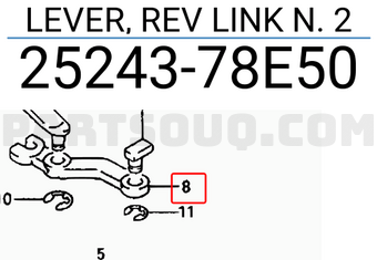 Suzuki 2524378E50 LEVER, REV LINK N. 2