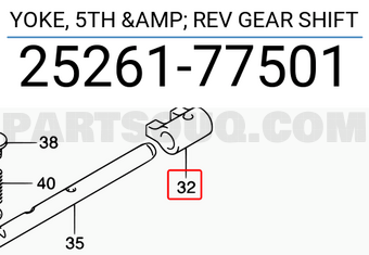 Suzuki 2526177501 YOKE, 5TH & REV GEAR SHIFT