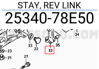 Suzuki 2534078E50 STAY, REV LINK