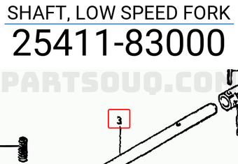 Suzuki 2541183000 SHAFT, LOW SPEED FORK