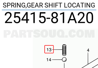 Suzuki 2541581A20 SPRING,GEAR SHIFT LOCATING