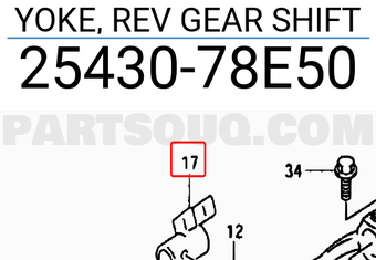 Suzuki 2543078E50 YOKE, REV GEAR SHIFT