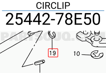 Suzuki 2544278E50 CIRCLIP