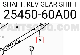 Suzuki 2545060A00 SHAFT, REV GEAR SHIFT