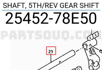 Suzuki 2545278E50 SHAFT, 5TH/REV GEAR SHIFT