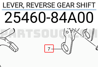 Suzuki 2546084A00 LEVER, REVERSE GEAR SHIFT