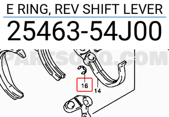 Suzuki 2546354J00 E RING, REV SHIFT LEVER