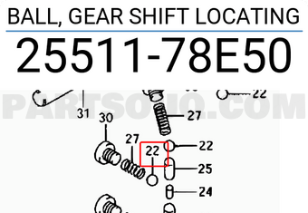 Suzuki 2551178E50 BALL, GEAR SHIFT LOCATING