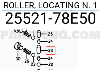Suzuki 2552178E50 ROLLER, LOCATING N. 1