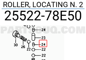 Suzuki 2552278E50 ROLLER, LOCATING N. 2