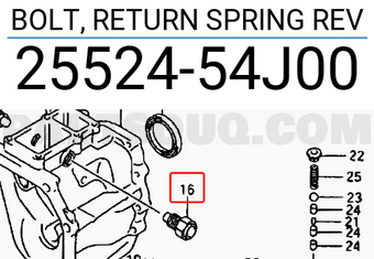 Suzuki 2552454J00 BOLT, RETURN SPRING REV