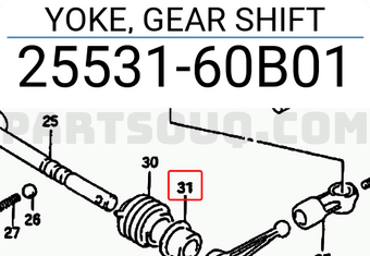 Suzuki 2553160B01 YOKE, GEAR SHIFT