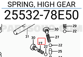 Suzuki 2553278E50 SPRING, HIGH GEAR