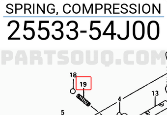 Suzuki 2553354J00 SPRING, COMPRESSION