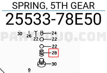 Suzuki 2553378E50 SPRING, 5TH GEAR