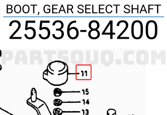 Suzuki 2553684200 BOOT, GEAR SELECT SHAFT