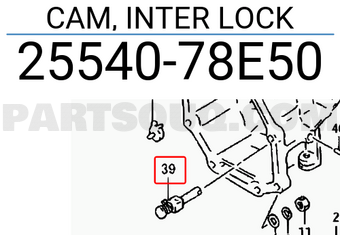 Suzuki 2554078E50 CAM, INTER LOCK