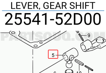 Suzuki 2554152D00 LEVER, GEAR SHIFT