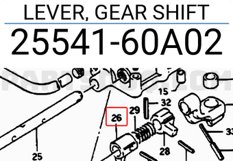 Suzuki 2554160A02 LEVER, GEAR SHIFT