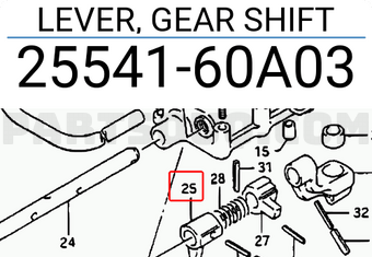 Suzuki 2554160A03 LEVER, GEAR SHIFT