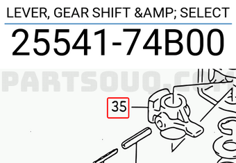 Suzuki 2554174B00 LEVER, GEAR SHIFT & SELECT