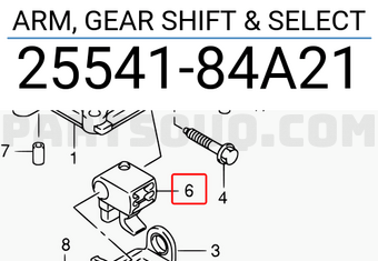 Suzuki 2554184A21 ARM, GEAR SHIFT & SELECT