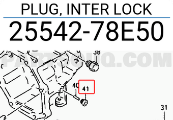 Suzuki 2554278E50 PLUG, INTER LOCK