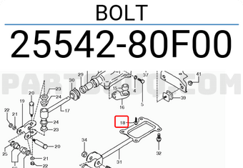 Suzuki 2554280F00 BOLT