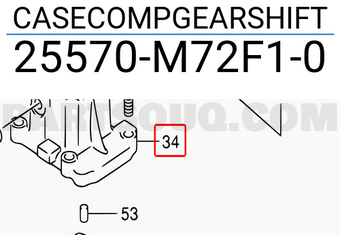 Suzuki 25570M72F10 CASECOMPGEARSHIFT