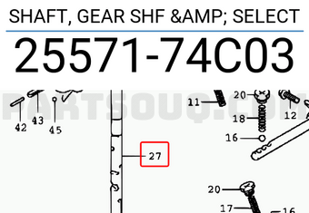 Suzuki 2557174C03 SHAFT, GEAR SHF & SELECT