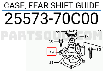 Suzuki 2557370C00 CASE, FEAR SHIFT GUIDE