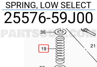 Suzuki 2557659J00 SPRING, LOW SELECT