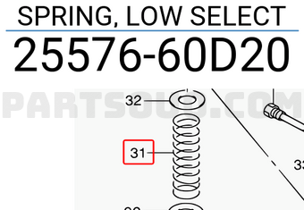Suzuki 2557660D20 SPRING, LOW SELECT