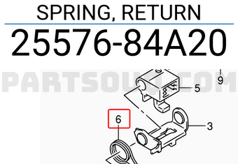 Suzuki 2557684A20 SPRING, RETURN