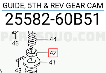 Suzuki 2558260B51 GUIDE, 5TH & REV GEAR CAM