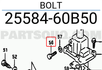 Suzuki 2558460B50 BOLT