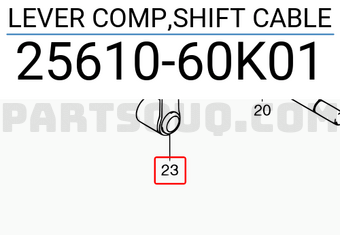Suzuki 2561060K01 LEVER COMP,SHIFT CABLE