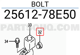 Suzuki 2561278E50 BOLT