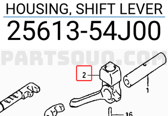 Suzuki 2561354J00 HOUSING, SHIFT LEVER