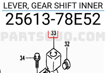 Suzuki 2561378E52 LEVER, GEAR SHIFT INNER